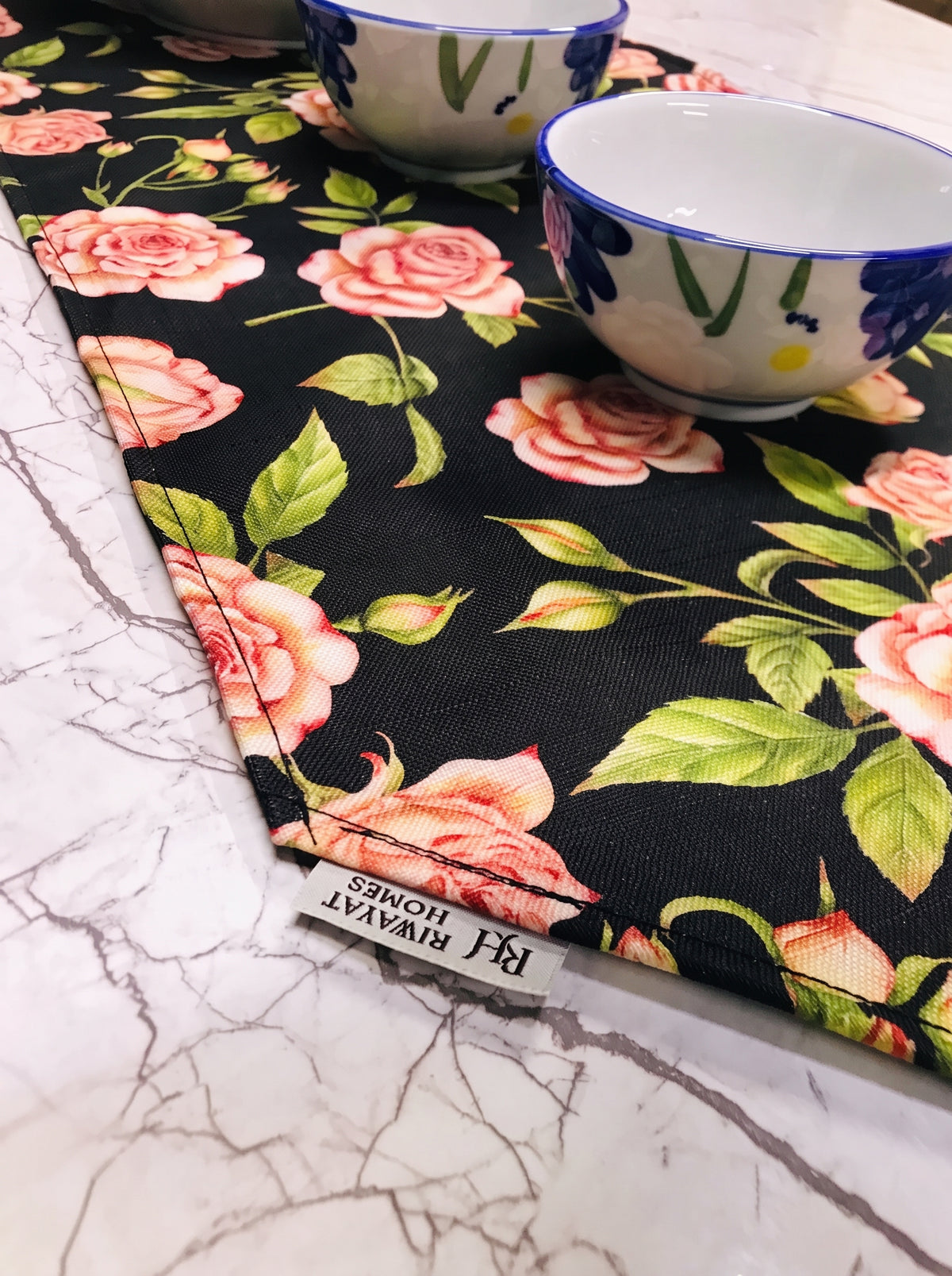 Pink Blossom Floral Table Runner
