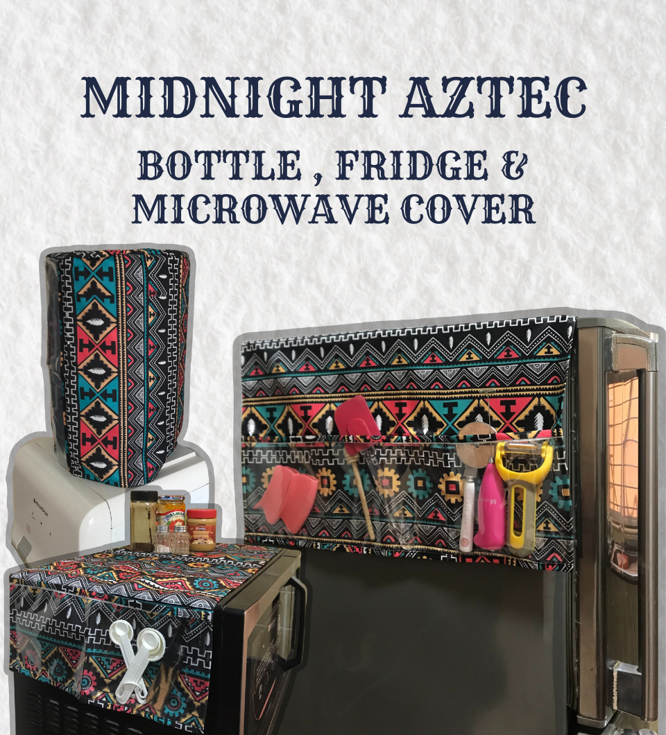 Midnight Aztec Printed Kitchen Cover Set