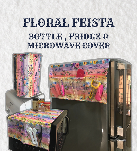 Floral Feista Printed Kitchen Cover Set