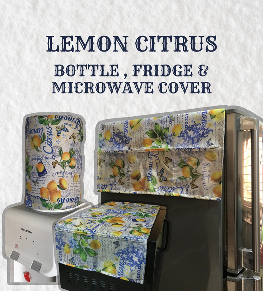 Lemon Citrus Printed Kitchen Cover Set