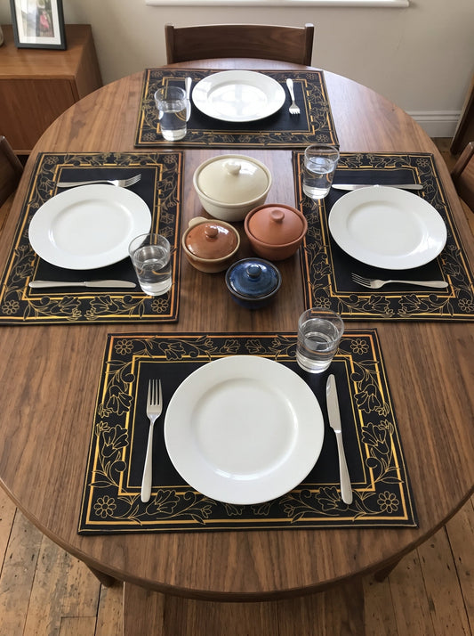 Golden Botanical - Canvas Table Mat