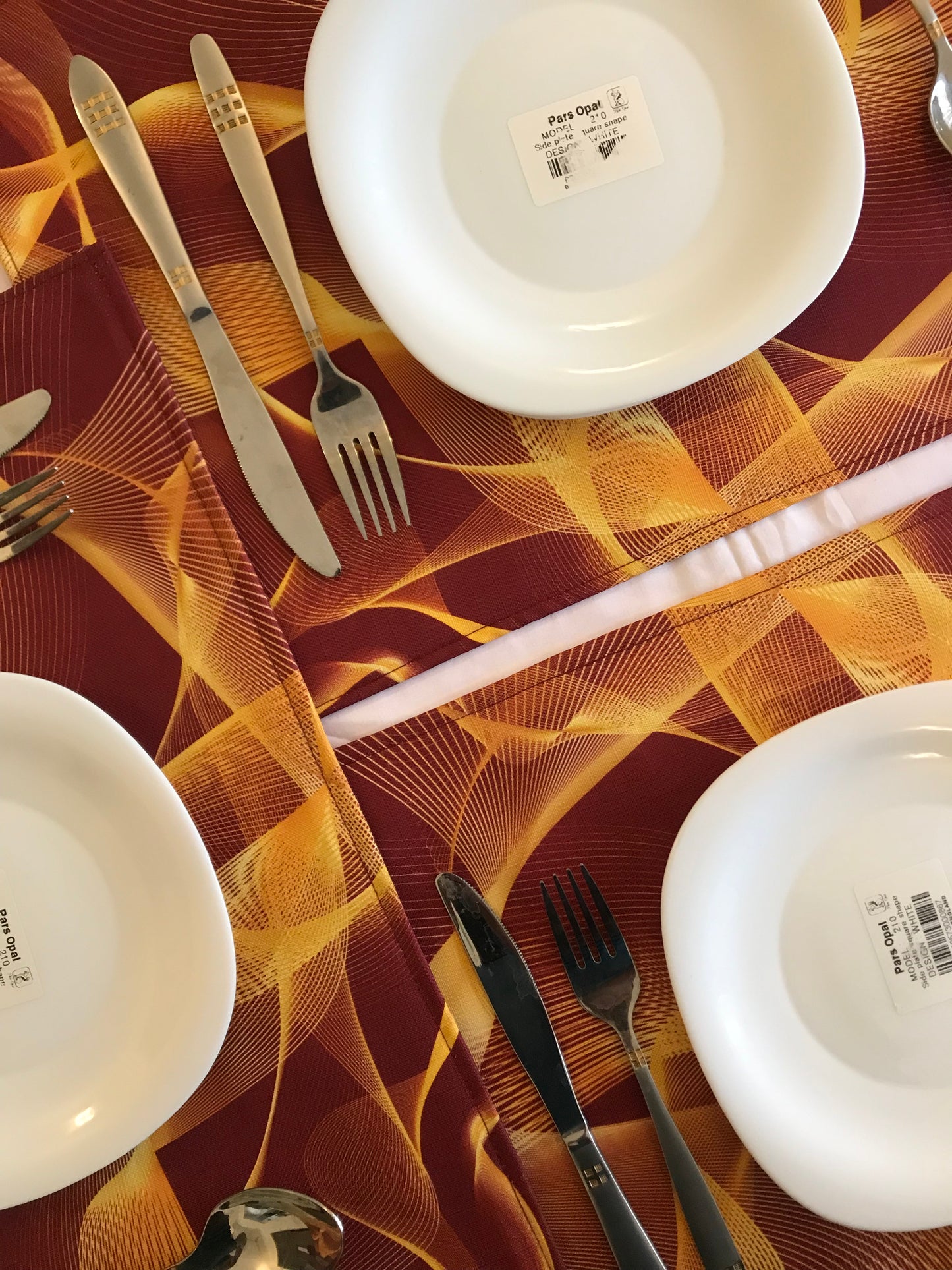 Amber Wave Abstract - Canvas Table Mat