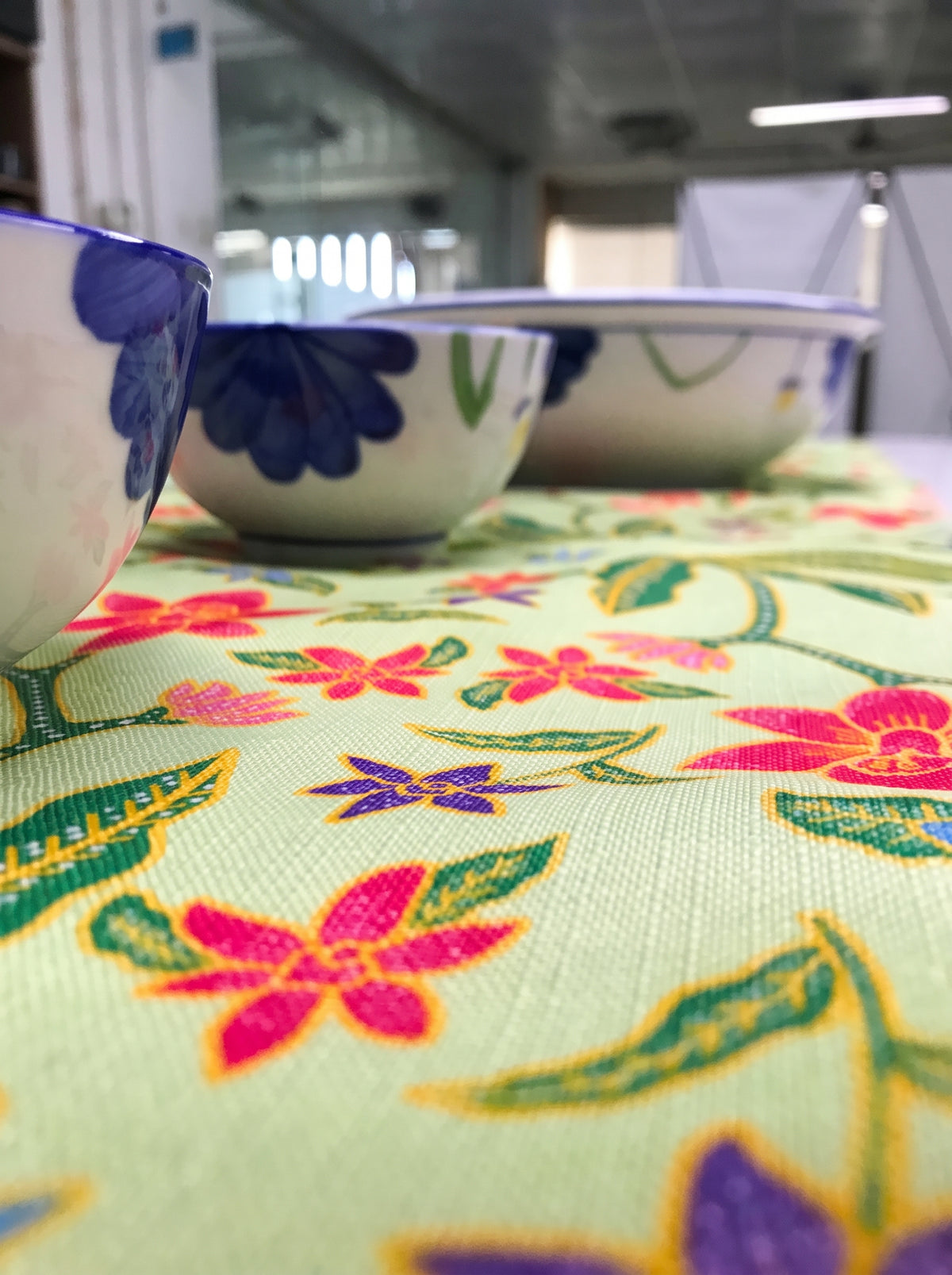 Mint Green Bloom Floral Table Runner