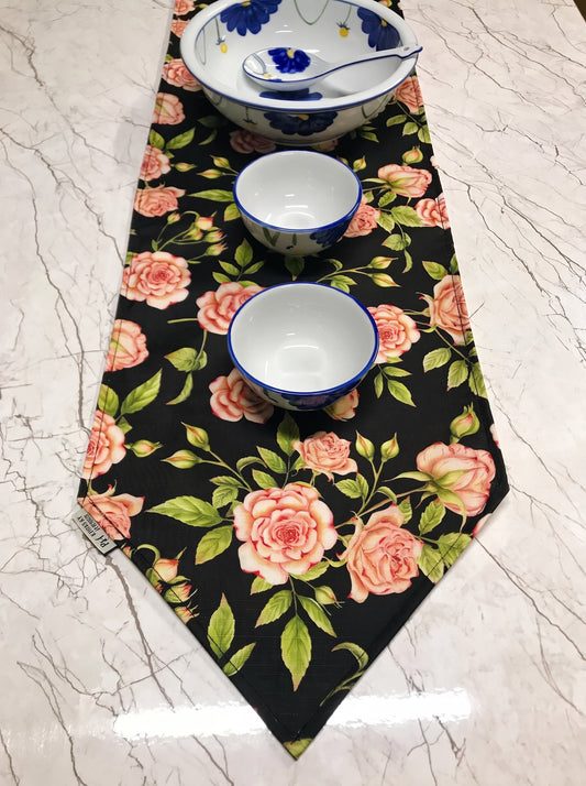 Pink Blossom Floral Table Runner