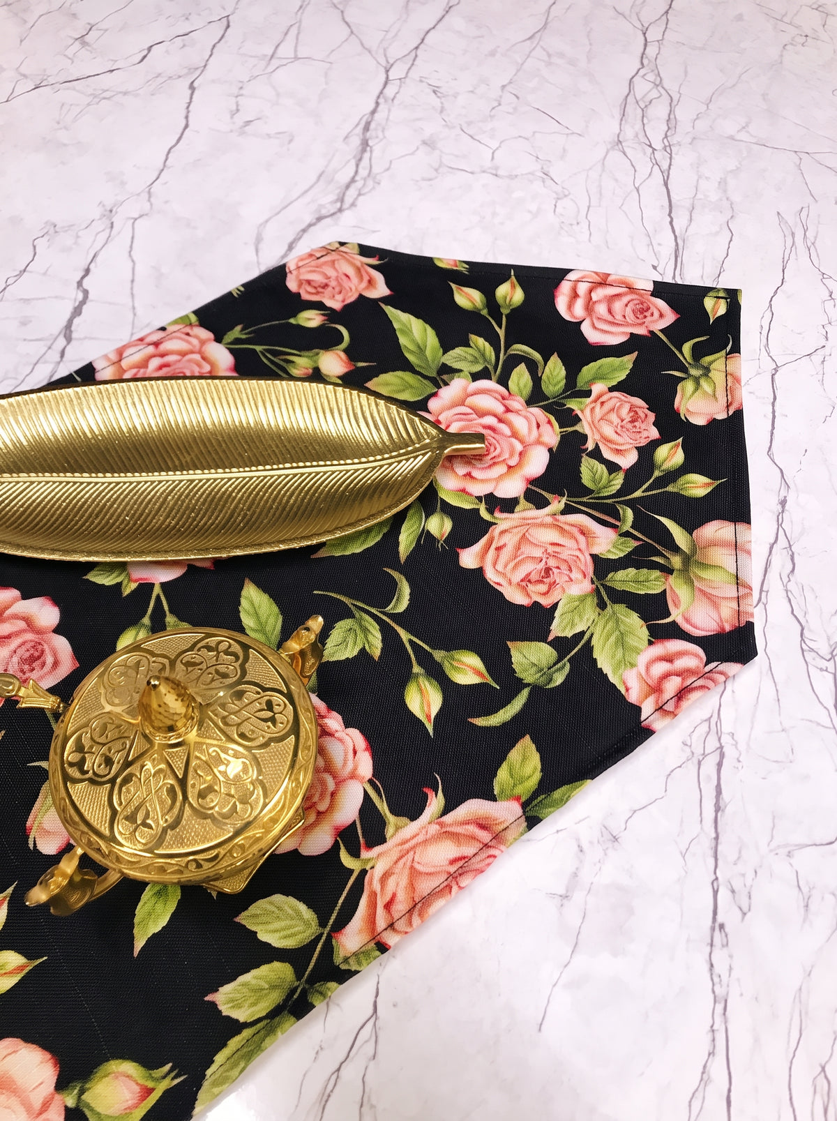 Pink Blossom Floral Table Runner